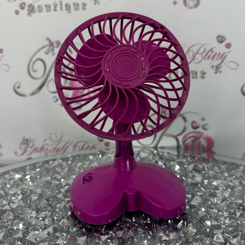 Mini desk fan table top minature Purple Mini Desk Fan cute battery operated